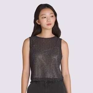 NWT Vans Women's Mesh Satin Sleeveless Top Size XS